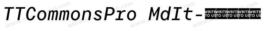 TTCommonsPro MdIt字体转换